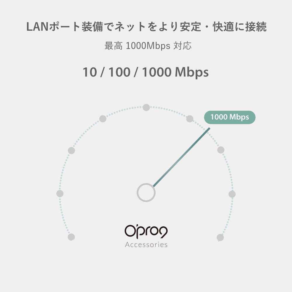 LANポート装備でネットをより安定・快適に接続